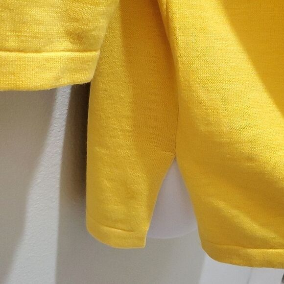 BUA/BUA RETRO SUNGLASSES SWEATER/TUNIC, Sz M, YELLOW, COTTON, NWOT - Picture 4 of 13